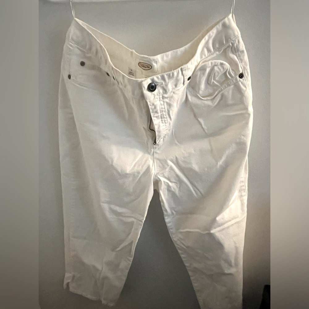 Talbots white relaxed fit ankle pant size 12